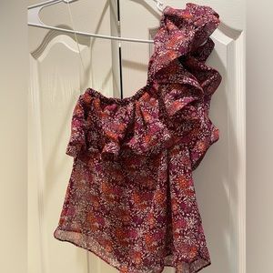 One should ruffle floral top